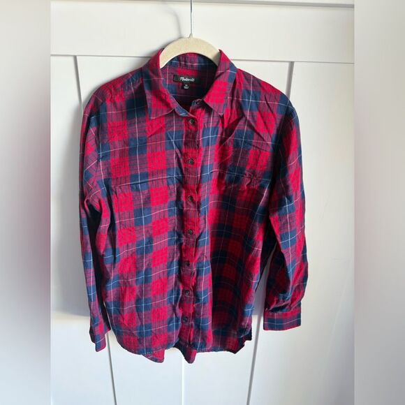 Madewell Edina Oversized Plaid Boy Shirt - Picture 2 of 7